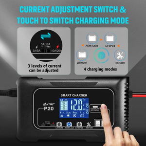 Basen — chargeur HTRC <span class=keywords><strong>de</strong></span> batterie <span class=keywords><strong>de</strong></span> voiture 12v 20a 24v 10a, chargeur automatique <span class=keywords><strong>de</strong></span> batterie au Lithium, au plomb, LiFePO4, 7 niveaux - Product Image 3