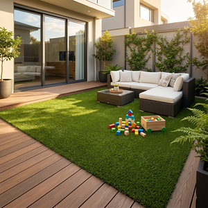 Césped Sintético Antideslizante con Logotipo Personalizado, Alfombra de Césped <span class=keywords><strong>Artificial</strong></span> Suave al Tacto para Jardín de Niños - Product Image 6