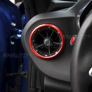 4 pièces, anneau de couverture de sortie d'air conditionné intérieur, autocollant en alliage d'aluminium pour Chevrolet Camaro 2017+, accessoires - Product Image 4