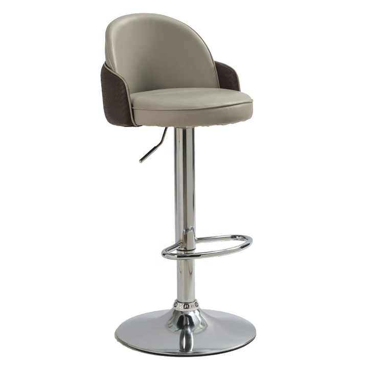 Modern Leather Bar Stool Chair Counter Adjustable Height Furniture for