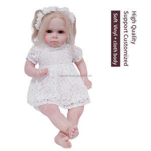 Muñeca Reborn Bebe Maggie de 24 Pulgadas, Muñeca Realista de Silicona Suave con Cuerpo de Algodón, Muñeca de Niña para Jugar, Regalo para Niños - Product Image 1