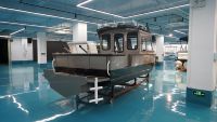 Bateau à cabine en aluminium abordable de 22 pieds avec double barre, croiseur à cabine de pêche au large, navire de voyage marin de luxe à vendre