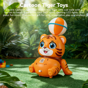 Juguete Eléctrico Giratorio 360° con Forma de Tigre, con Luces y Música, Interactivo, Regalo de Cumpleaños para Niños - Product Image 2