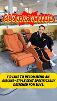 Siège de Capitaine de Luxe pour SUV, Style Aviation, avec Relevage Vertical, Massage, Chauffage, Ventilation, Inclinaison Électrique et Base Pivotante