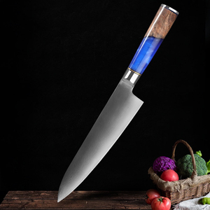 Di alta qualità modello giapponese damasco cucina Chef Set di coltelli con resina forgiato manico per il taglio della carne - Product Image 4