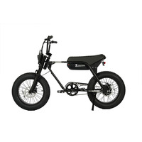 Moped électrique 48V, moteur arrière sans balais 200-350W, batterie au lithium, cadre en acier, vélo de rue pour adultes, conduite tout-terrain