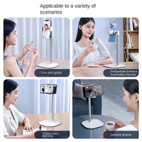 Support de téléphone portable de bureau réglable en hauteur en alliage d'aluminium pour diffusion vidéo en direct, idéal pour les paresseux