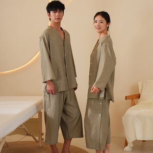 Traje de Moxibustión Verde para Hombre, Ropa de <span class=keywords><strong>Masaje</strong></span> con Abertura Delantera y Trasera, Tallas Grandes, para Pedicura, Limpieza de Oídos, Ventosas y Gua Sha - Product Image 6