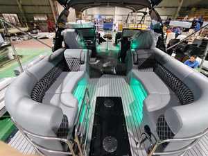 Nouvelle arrivée, meilleur prix, bateau ponton de luxe de 22 pieds en aluminium, modèle sport, avec deux moteurs et remorque, pour les loisirs en famille, à vendre - Product Image 5