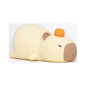 Novedad Animal recargable LED 3D Si <span class=keywords><strong>Licon</strong></span> Sleeping Lying Flat Light Squishy Capybara lámpara de noche para dormitorio - Product Image 6