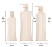 Bouteille ovale en plastique HDPE de 200 ml, 300 ml, 400 ml avec pompe à lotion pour crème pour le visage, nettoyant facial, shampoing et sérum pour les soins de la peau, usage cosmétique