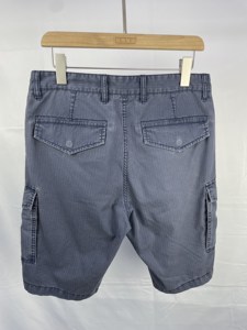 卸売りOEMブランドカジュアルファッション軽量夏ストレッチ生地スラントカーゴポケット男性用チェッカーデニムショーツジーンズ - Product Image 5
