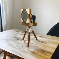 Trépied CAM2 pour appareil photo, décoration de bureau, support d'appareil photo réglable, trépied robuste en aluminium pour appareil photo reflex numérique, anneau lumineux, téléphone portable
