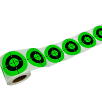 Cibles de tir réactives en papier fluorescent vert et noir de 3 pouces pour la pratique au stand de tir