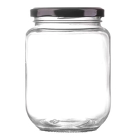 Bouteilles et bocaux en verre de qualité supérieure pour épices, miel, confiture, aliments, avec couvercle, 8 oz, 12 oz, 16 oz, 240 ml, 350 ml, 500 ml, 730 ml
