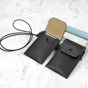 Tarjetero tipo Instagram para cuello/tarjetero para autobús/comida/tarjetero de trabajo antipérdida de cuero PU/tarjetero para identificación/monedero - Product Image 1