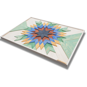 Tùy chỉnh màu xanh lá cây rắn gỗ hình chữ nhật khuếch tán âm thanh nghệ thuật Deco vẫn còn cuộc sống nhà sinh nhật/đám cưới trang trí Bảng điều khiển tường nghệ thuật - Product Image 3