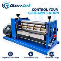 Machine de revêtement automatique à rouleaux de colle froide GenJet avec une vitesse de 0 à 20 m par minute pour le cuir, le papier, le papier peint et les matériaux pour chaussures