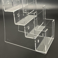 Porte-brochures en acrylique mural ou de bureau Présentoir de littérature transparent à 4 poches pour dépliants, dépliants et catalogues