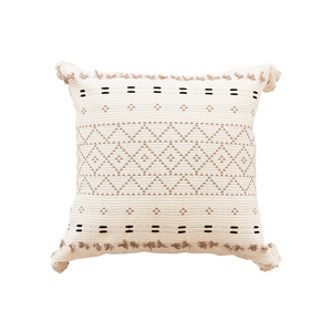 Nordic Style Geometric Throw Pillows Square Plush With Tassels Decorative <b>Cushions</b> For Sofa Home Decor - Product Image 2
