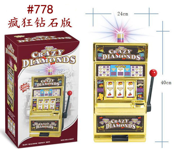 Fashion Funny Game Decompression Slot Machine Playing Mini Fruit Handheld Non-toxic Desktop Money Box Kids Toy Entertaining
