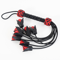 Floggers Divertidos de Cuero Sintético para Adultos, Látigo BDSM, Precio de Fábrica, Floggers de Bondage Rojos, Palas para Esclavos, Floggers BDSM Ajustables
