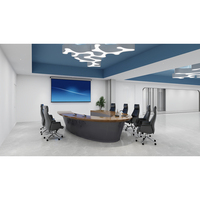 Tables de conférence de bureau de luxe Bureaux et chaises Ensemble de mobilier moderne pour direction Table de conférence ronde avec chaises