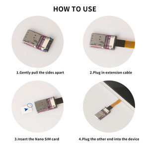 携帯電話ICカードアクティベーションツールNano <span class=keywords><strong>SIM</strong></span>カードイジェクトコンバータカード拡張アダプターNano <span class=keywords><strong>SIM</strong></span> <span class=keywords><strong>FPC</strong></span> 15cmフレックスケーブルケーブル - Product Image 2