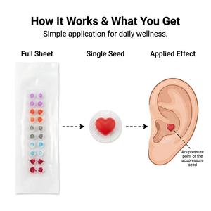 Patchs auriculaires très demandés avec perles dorées/argentées/or rose pour soulager le <span class=keywords><strong>stress</strong></span> et stimuler les points de pression - Product Image 5
