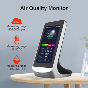 Moniteur de qualité de l'air intérieur Wifi Tuya, détecteur de CO2 de bureau avec analyseur de gaz et détection PM2.5, capteur infrarouge de type NDIR - Product Image 4
