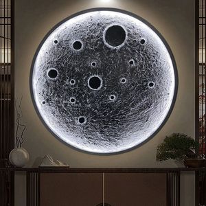 Lampada Luna 3D a Rilievo con LED, Decorazione Murale a Cupola in Ferro per Soggiorno, Ingresso, Soffitto - Product Image 2