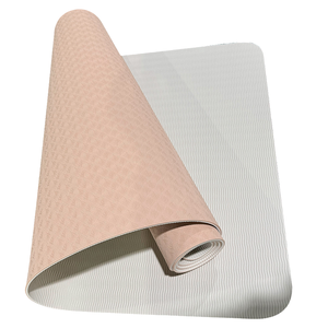 Tapis de yoga TPE en dropshipping, 8 mm, double couche, antidérapant, écologique, logo personnalisé, impression UV - Product Image 4