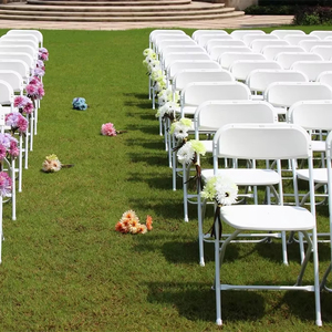 Silla plegable de plástico para uso comercial de bodas apilable - Product Image 1
