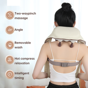 Masajeador 3D Shiatsu con Calor para Cuello, Hombros y Espalda, 2 Nodos de Masaje Más Largos, 3 Modos de Compresión Caliente (42-48), Alivio Profundo del Dolor Muscular, 2000mAh - Product Image 3