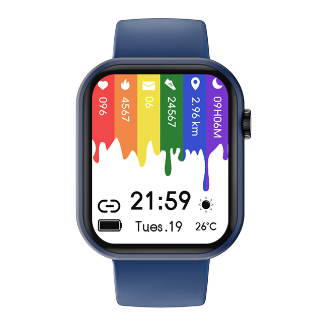 Wholesale Newest Fashion Multifunctional Smart Watches for Men Women Water Resistant Rubber Band Plastic Case Android Alarm