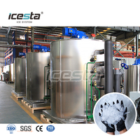 Machine à glace en paillettes ICETSA nouvelle technologie grande production 20T 30 tonnes, évaporateur haute efficacité pour abattoir de volailles