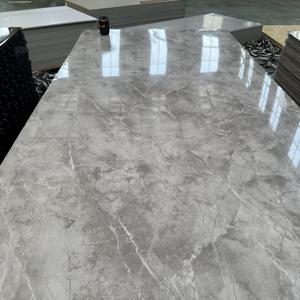 Grey Marble Series Bamboo Charcoal Bamboo Fiber <b>Board</b> Luxury Waterproof PVC Indoor Wall Decor Living Room 1-Year Warranty Hotels - Product Image 1