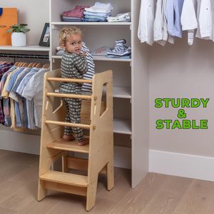 Tour d'apprentissage Montessori pour enfants, escabeau transparent pour la <span class=keywords><strong>cuisine</strong></span>, tous les côtés, <span class=keywords><strong>design</strong></span> moderne pour chambre à coucher, école - Product Image 5