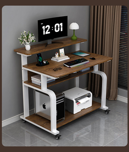 Bureau d'<span class=keywords><strong>ordinateur</strong></span> de bureau pouvant accueillir une <span class=keywords><strong>imprimante</strong></span>, <span class=keywords><strong>petit</strong></span> bureau d'étude simple <span class=keywords><strong>pour</strong></span> étudiants, chambre à coucher, bureau mobile - Product Image 3
