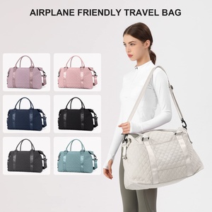 Large Capacity Waterproof Quilted Travel <b>Bag</b>,<b>Hand</b> Luggage Tote Fit Over Luggage Handle, Gym Weekend Overnight <b>Bag</b>, OEM Supported - Product Image 2