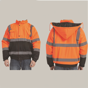 Blouson Bomber Personnalisable en Polyester Haute Visibilité Classe 2 ANSI, Imperméable, Réfléchissant, <span class=keywords><strong>Veste</strong></span> de Travail de Sécurité avec Logo Ajustable - Product Image 6