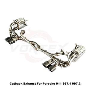 Escape Deportivo Vortex con Válvula de Sonido de Acero Inoxidable para Porsche 911 997.1 997.2 2005-2012 Configuración Personalizada - Product Image 4