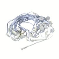 Guirlande lumineuse LED 15M RVB 30 pixels lumineux Affichage de Noël Étanche Smart Eave Light pour l'extérieur Utilisation extérieure RGBW