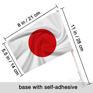 Banderas japonesas Japón JP Países nacionales Mini <span class=keywords><strong>bandera</strong></span> pequeña para decoración de pared de puerta exterior al aire libre con base autoadhesiva - Product Image 2