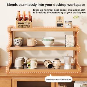 Estante de Almacenamiento Plegable de Bambú de Tres Niveles, Estilo Simple y Moderno, para Cocina, Hogar y Oficina - Product Image 4