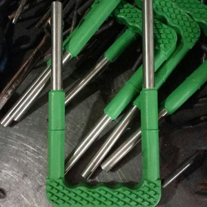 บันไดสระว่ายน้ำรูปตัวยู เหล็ก Q235 ทนทานต่อการกัดกร่อน โครงแคบตรง 14x150x280 พร้อมฐานคอนกรีต - Product Image 2