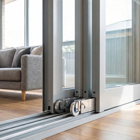 Roulette de porte coulissante en acier inoxydable, durable, à faible bruit, avec roulement, pour quincaillerie de fenêtre de balcon domestique