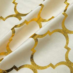 Rideaux occultants en velours doré à motifs géométriques pour fenêtre Bindi, à œillets, pour <span class=keywords><strong>salon</strong></span>, maison - Product Image 4