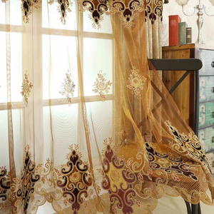 Bán Buôn Thêu Rèm Cửa Sang Trọng Với Rèm Tuyệt Ưa Thích Phòng Khách Phong Cách Châu Âu Ngoài Trời Rèm Cửa Thiết Lập Thêu - Product Image 5