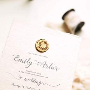 Sceau pour cachet de cire, 100 pièces, <span class=keywords><strong>tampon</strong></span> métallique, or, grand cartes d'invitation de mariage, enveloppes, vin de noël - Product Image 3